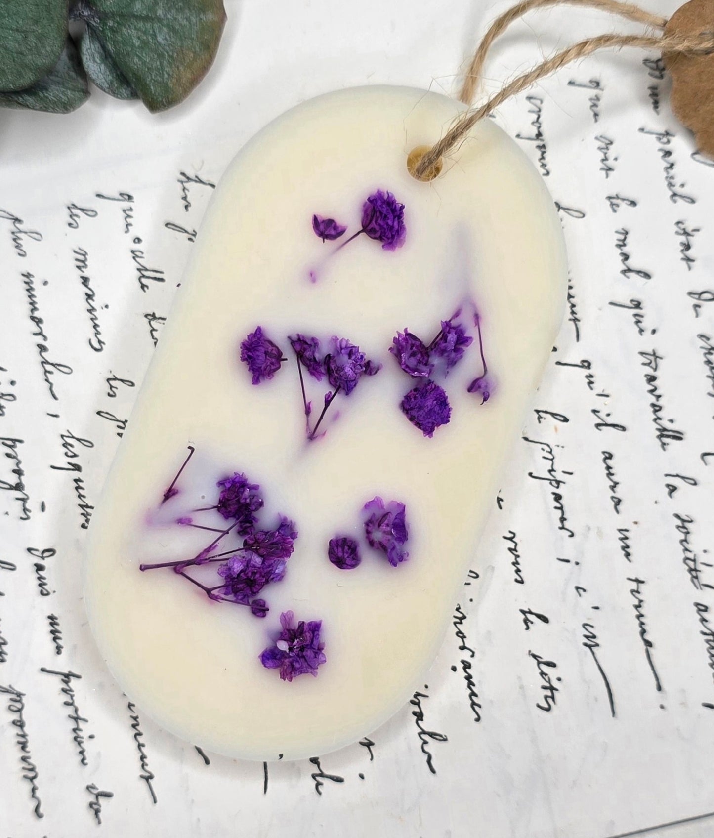 Suspension Parfumée Gémeaux  - Fleur de coton - Unique exemplaire