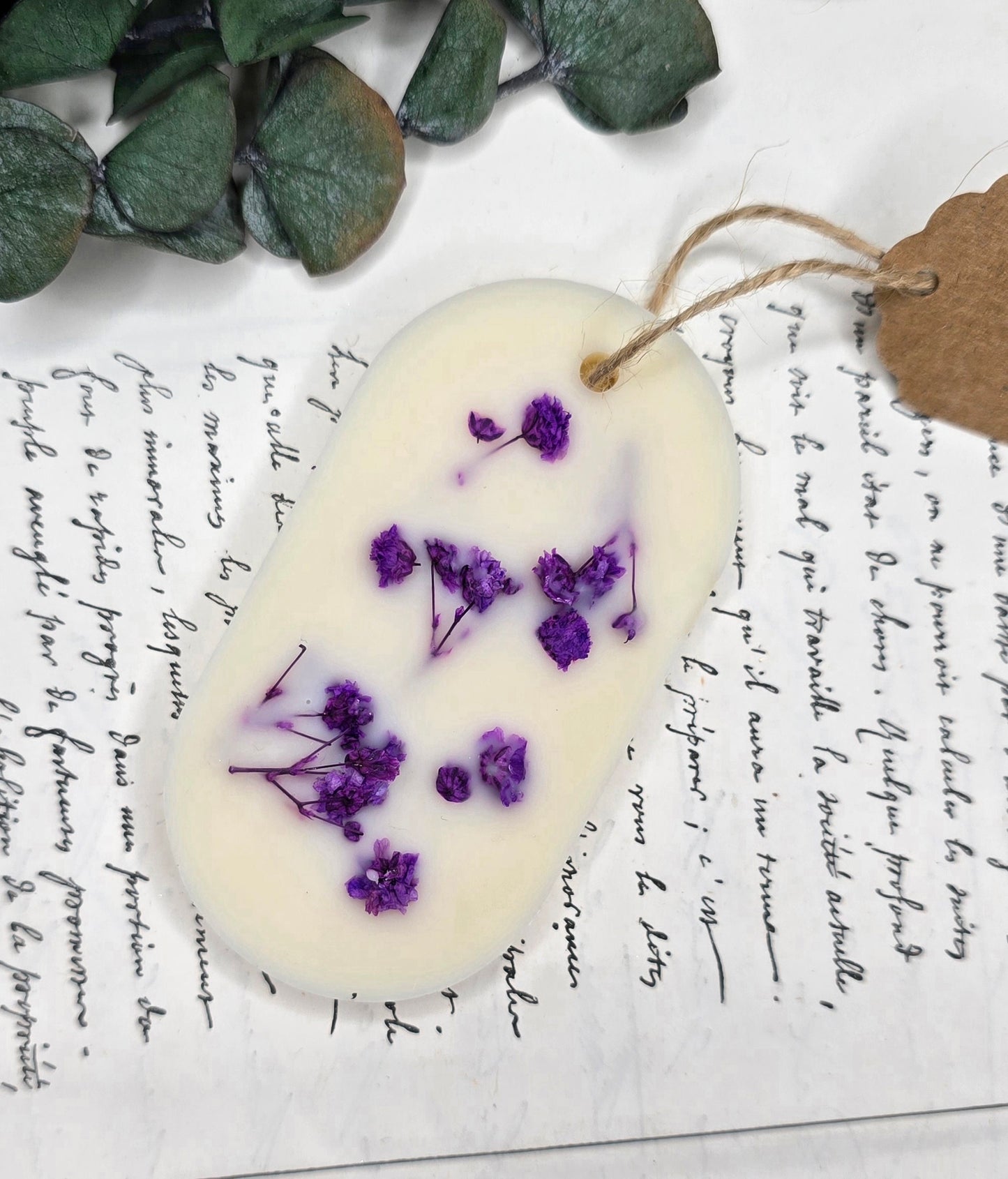 Suspension Parfumée Gémeaux  - Fleur de coton - Unique exemplaire